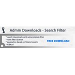 Admin Downloads Search Filter